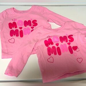 TWIN BUNDLE/ The Children's Place Pink 'Mom's Mini' Long Sleeve Tees 💕